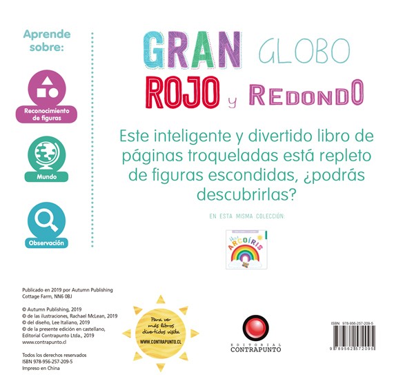Gran globo rojo y redondo