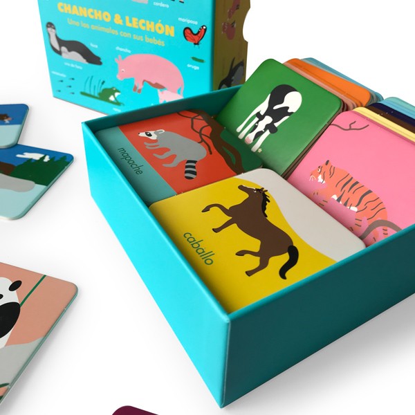 Chancho & lechón. Une los animales con sus bebés