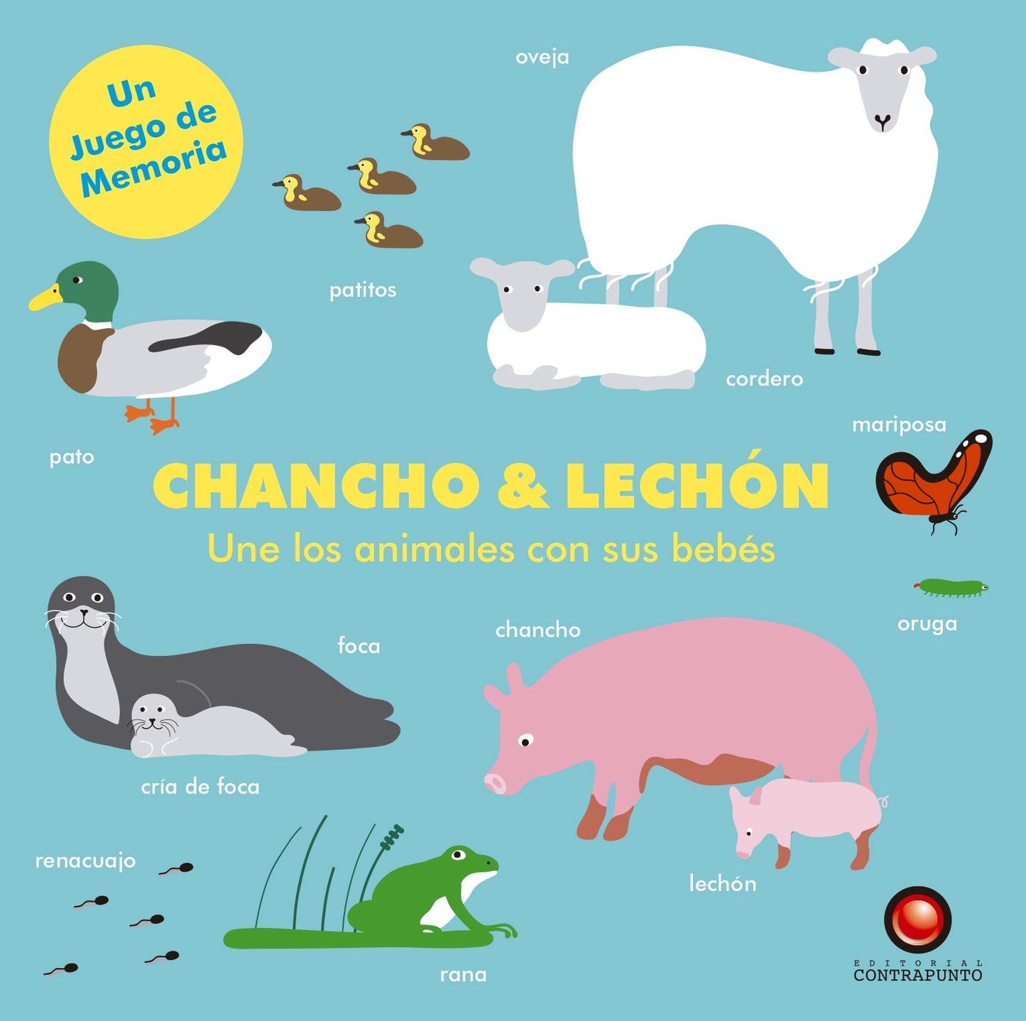 Chancho & lechón. Une los animales con sus bebés