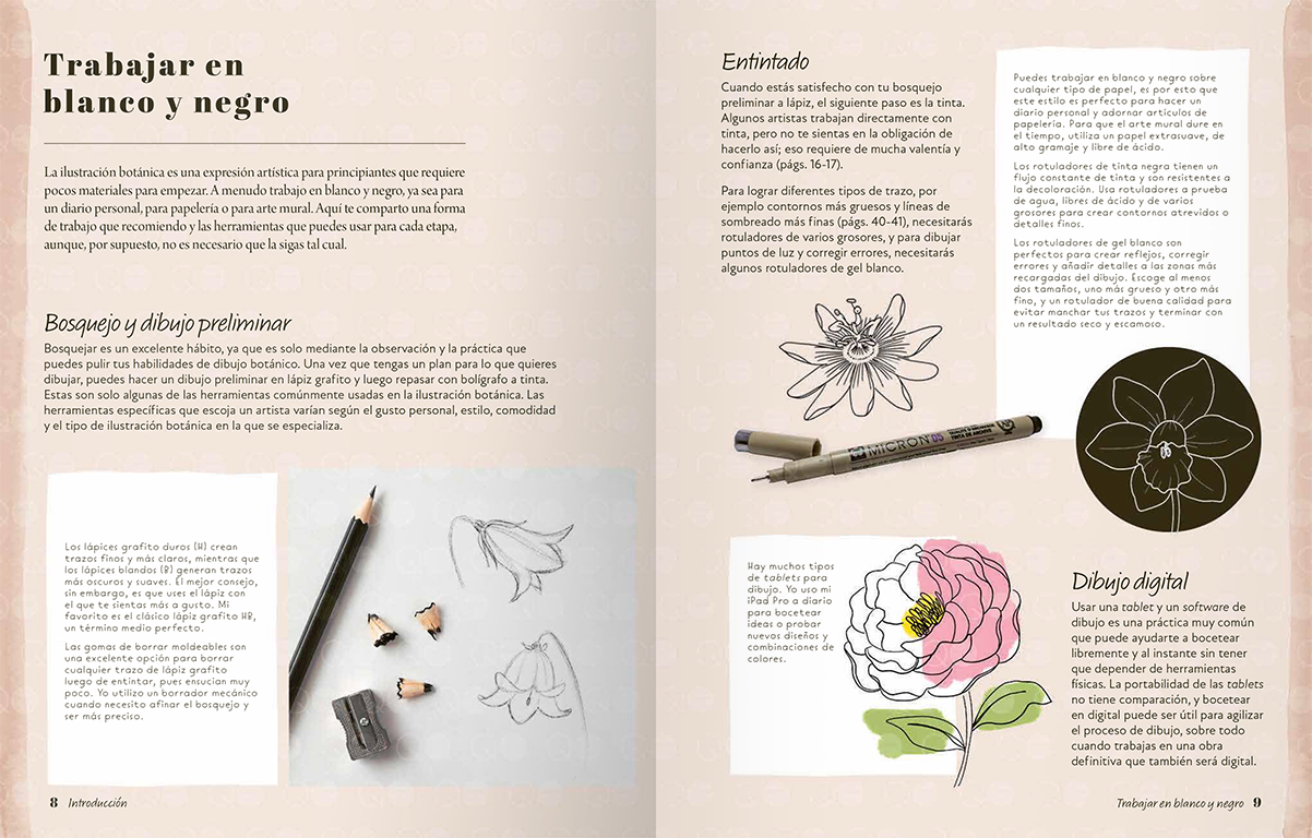 El arte de dibujar flores