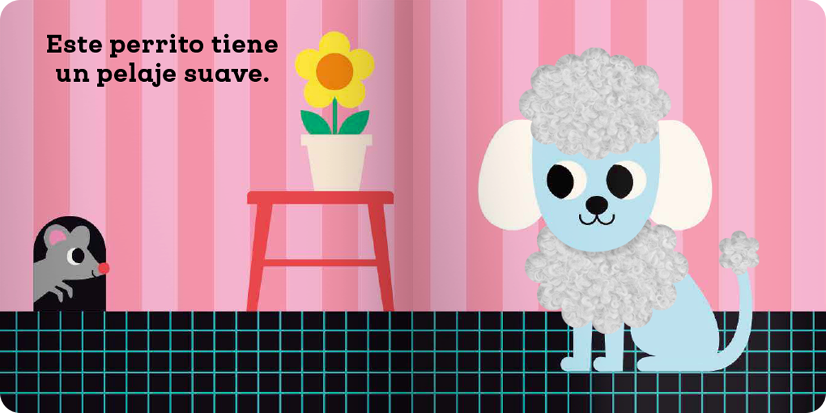 Este pequeño perrito. Toca y siente