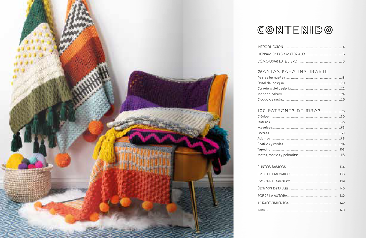 Mantas modernas. 100 patrones a crochet para crear combinaciones únicas